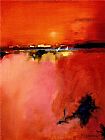 Unknown Orange Horizon painting